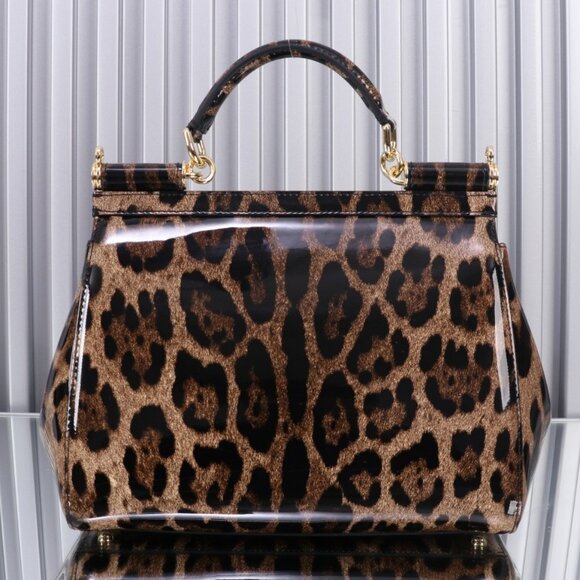 Dolce & Gabbana Leopard-Print Flap Shoulder Tote Bag - Picture 3 of 9
